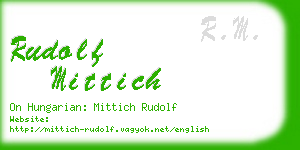 rudolf mittich business card